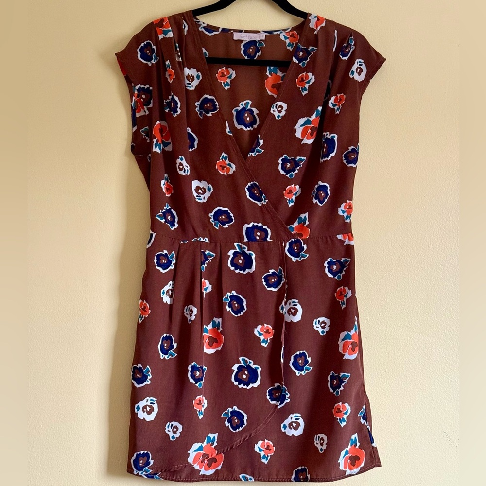 fun2fun Brown Floral Mini Dress
